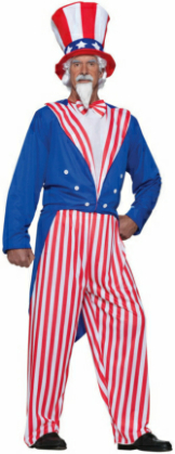 Uncle Sam Adult Plus Costume - Click Image to Close