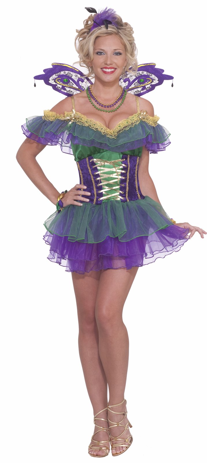 Mardi Gras Fairy Adult Costume - Click Image to Close