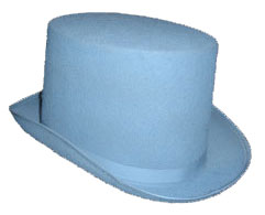 Blue Felt Top Hat