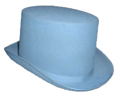 Blue Felt Top Hat - Click Image to Close