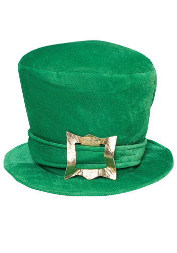 Green Velvet Top Hat - Click Image to Close