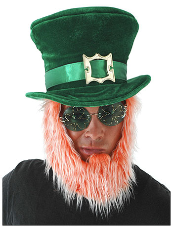 Leprechaun Hat w/Beard - Click Image to Close