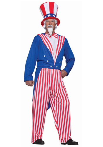 Plus Size Uncle Sam Costume - Click Image to Close