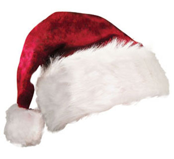 Deluxe Plush Santa Hat - Click Image to Close