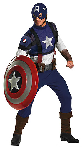 Prestige Adult Captain America Costume - Click Image to Close