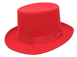 Wool Red Top Hat - Click Image to Close