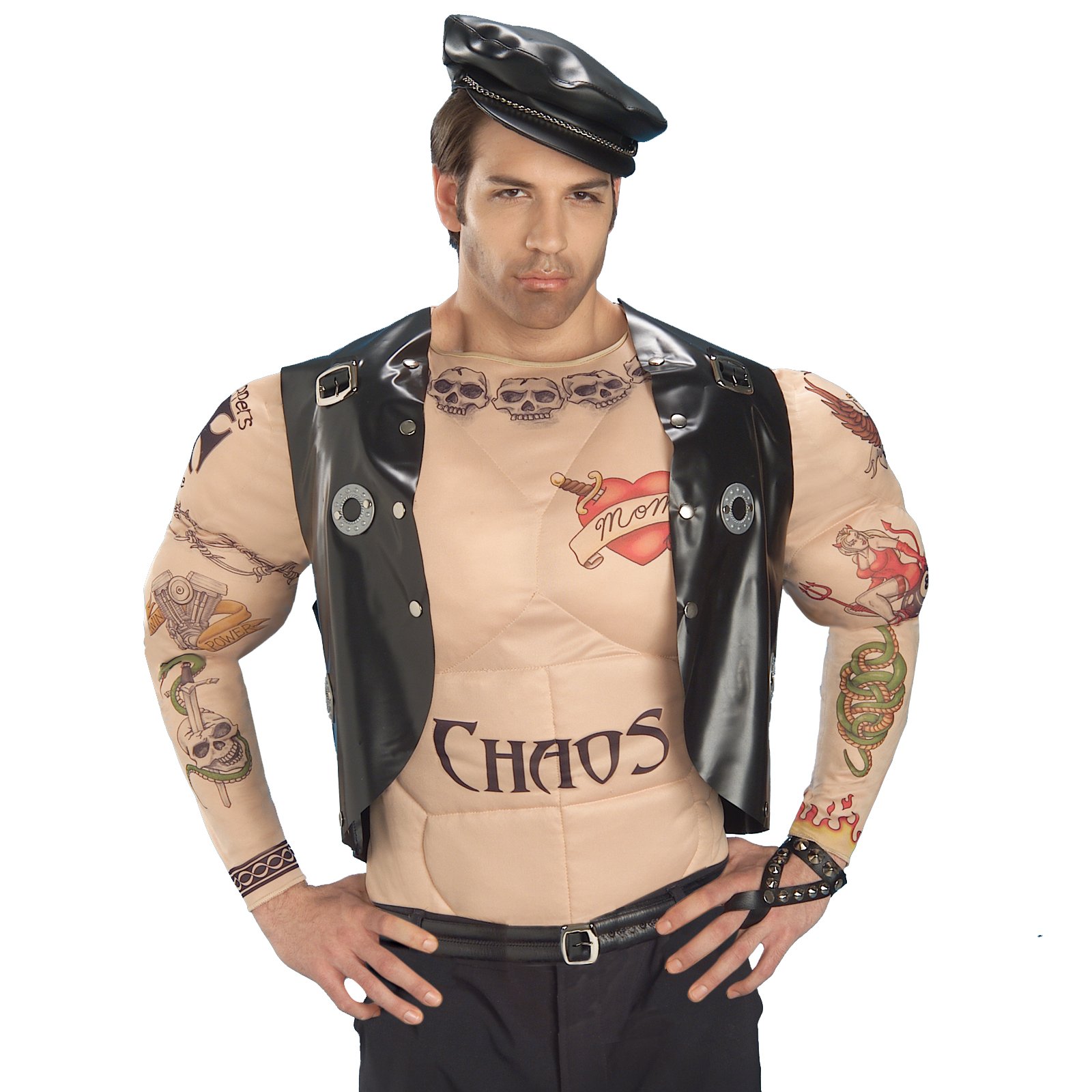 Macho Biker Man Adult Costume - Click Image to Close