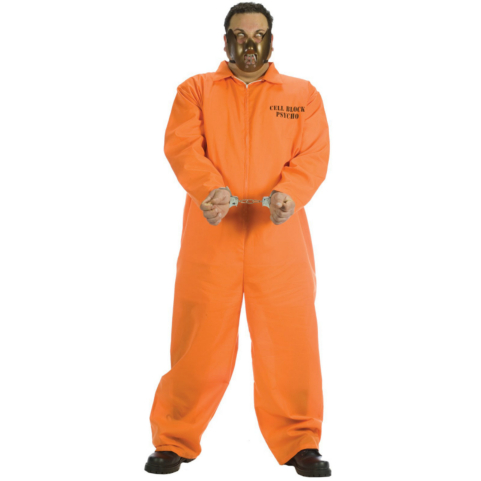 Cell Block Psycho Adult Plus Costume - Click Image to Close