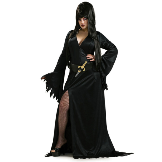 Elvira Adult Plus Costume - Click Image to Close