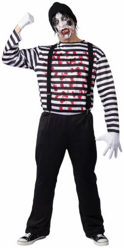 Maniacal Mime Adult Costume - Click Image to Close