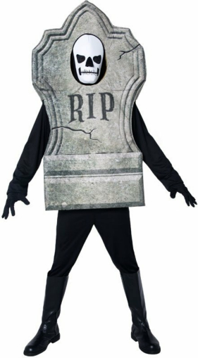 Gravestone 3D Foam Suit Adult Costume - Click Image to Close