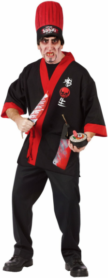 Psycho Sushi Chef Adult Costume