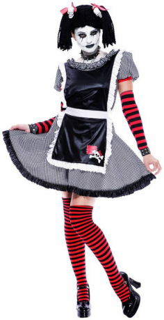 Gothic Rag Doll Adult Costume - Click Image to Close