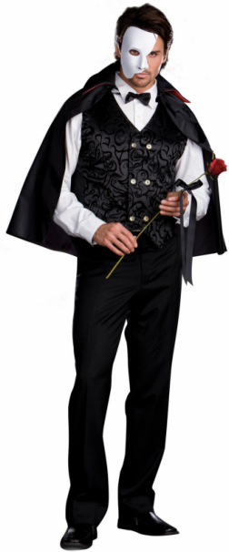 Mysterious Phantom Adult Costume - Click Image to Close