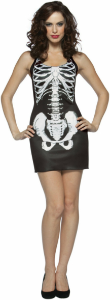 Bones Tank Dress Adult Costume - Click Image to Close