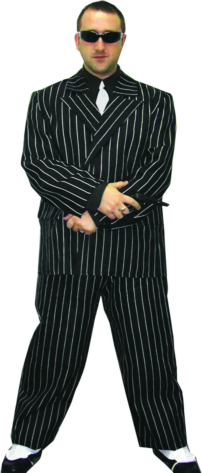 Pinstripe Gangster Adult Costume - Click Image to Close