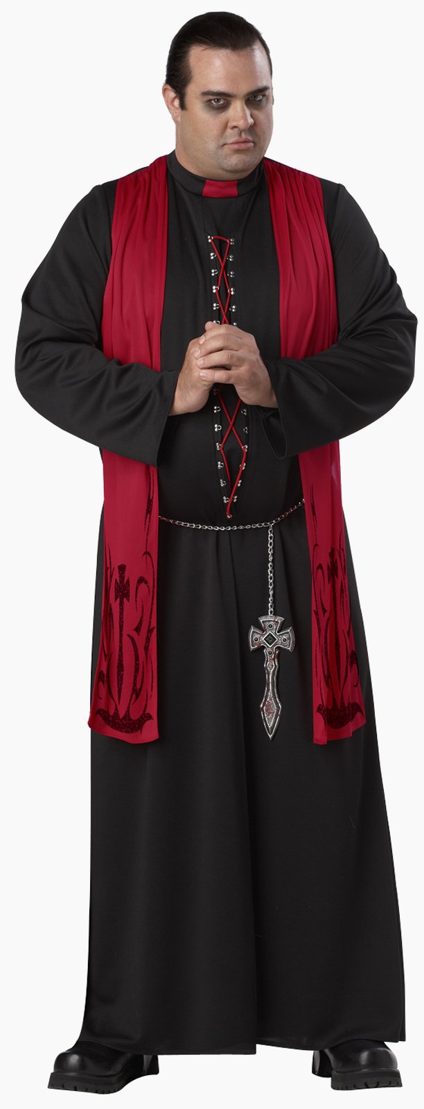Sinister Minister Adult Plus Costume - Click Image to Close