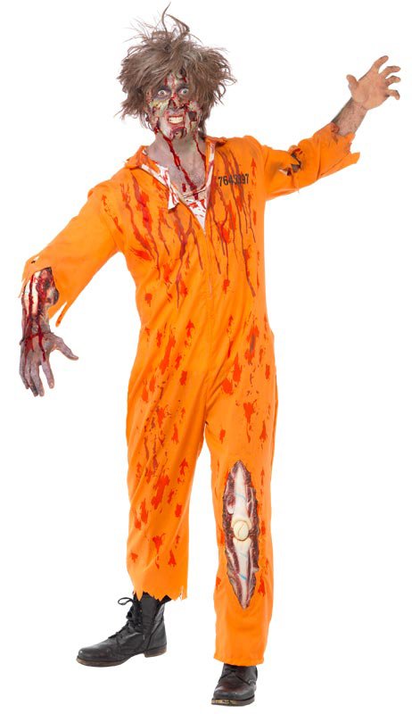 Zombie Convict Adult Costume - Click Image to Close