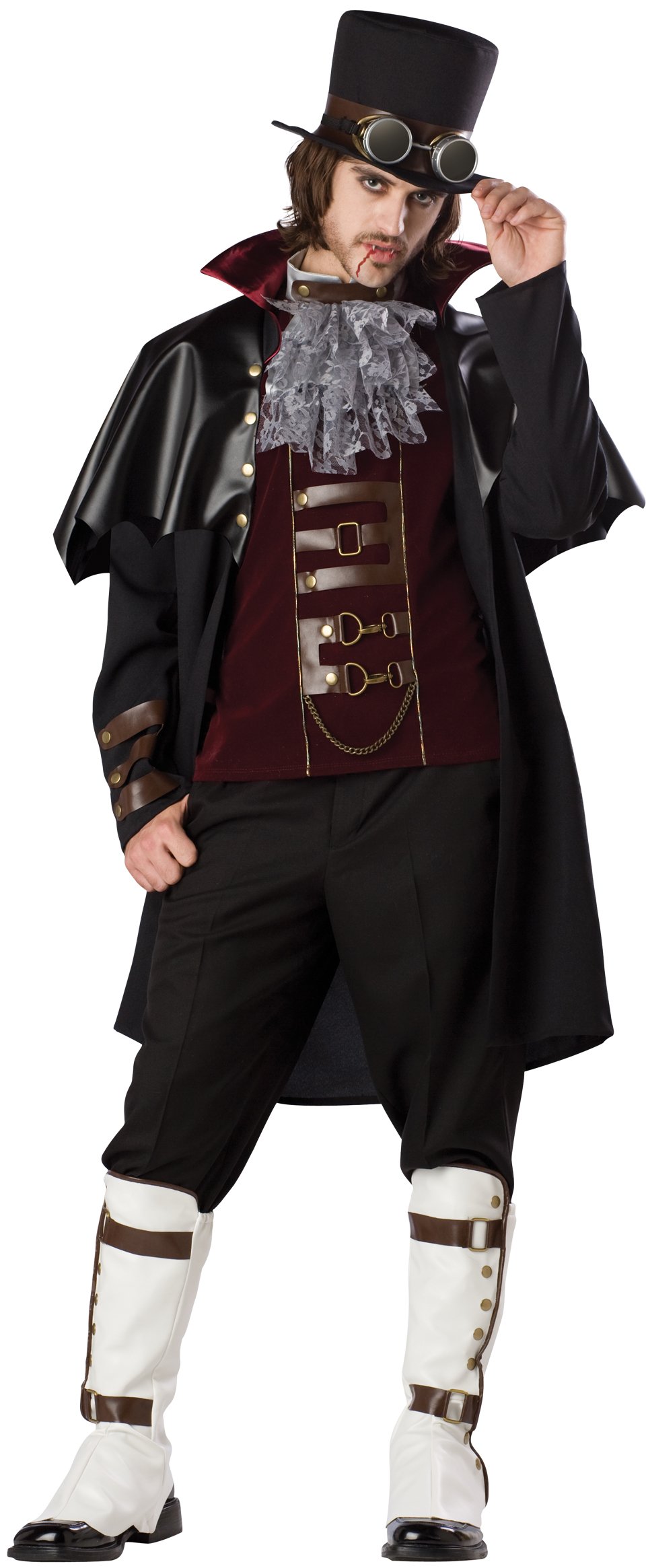 Steampunk Victorian Vampire Adult Plus Costume - Click Image to Close