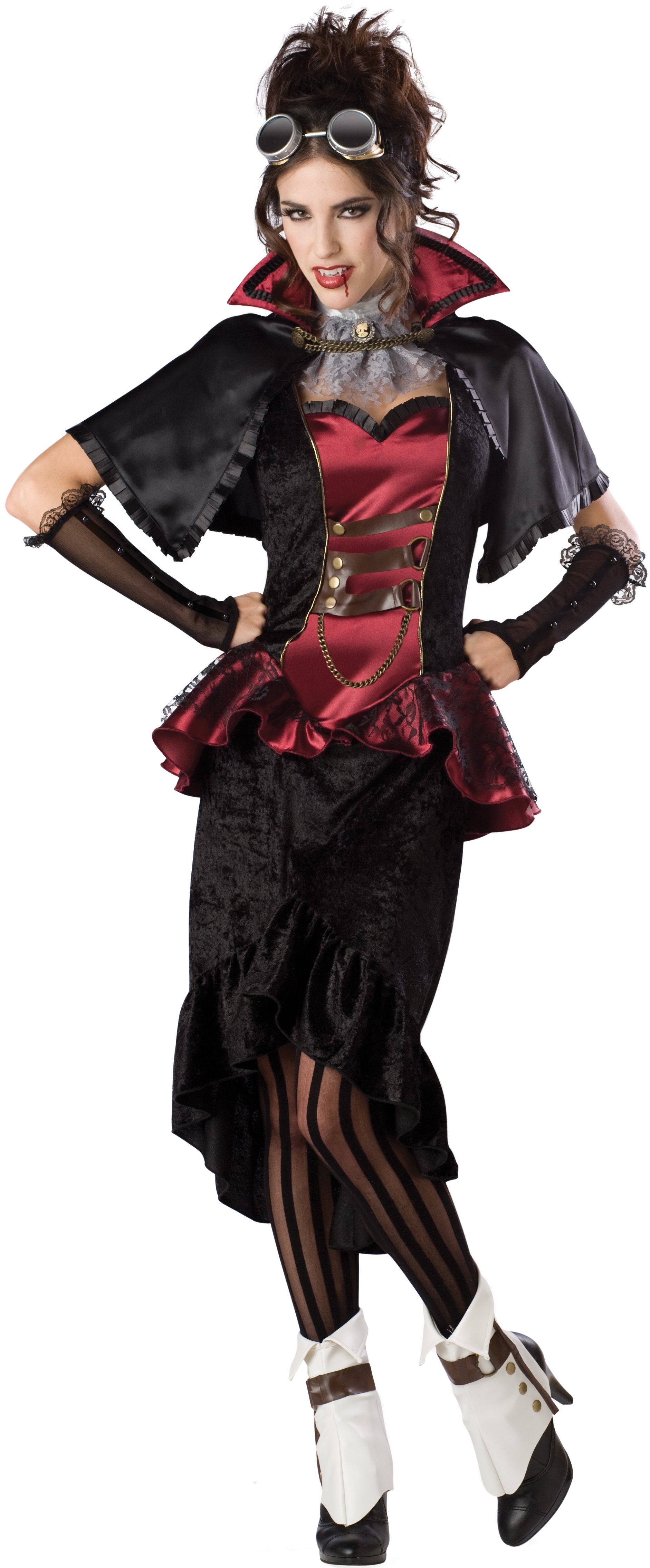 Steampunk Victorian Vampiress Adult Costume - Click Image to Close