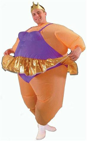 Inflatable Ballerina Adult Costume - Click Image to Close