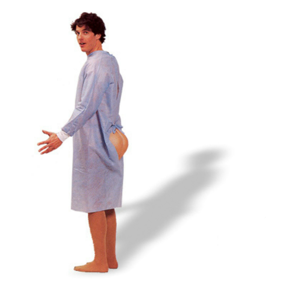 Hindsight Patient Gown w/Butt Adult Costume - Click Image to Close