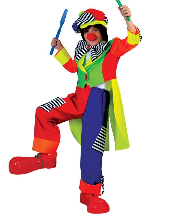 Spanky Stripes Clown Child Costume - Click Image to Close