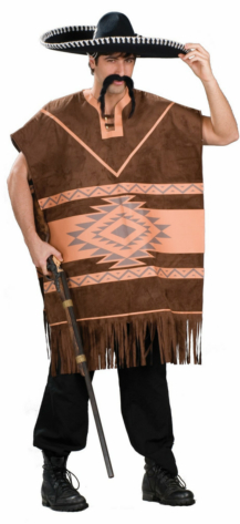 Mexican Poncho Adult Costume - Click Image to Close