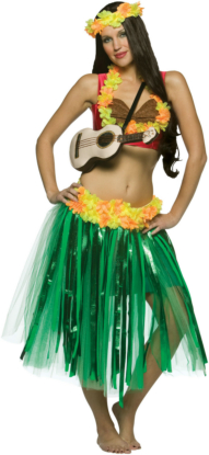 Dashboard Hula Girl Adult Costume - Click Image to Close