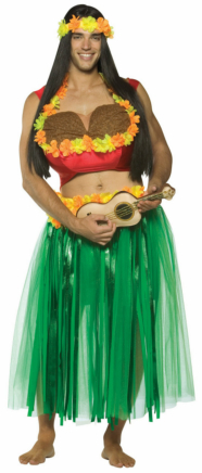 Dashboard Hula Guy Adult Costume - Click Image to Close