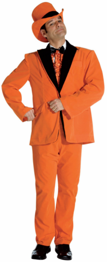 Orange Tuxedo Adult Costume - Click Image to Close