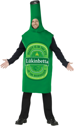 Beer Bottle (Green) Adult Costume - Click Image to Close