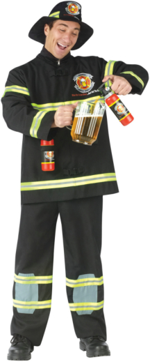 Fill 'er Up Fire Fighter Adult Plus Costume - Click Image to Close