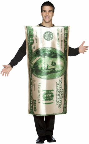 $100 Bill Adult Costume - Click Image to Close