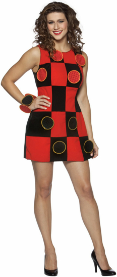 King Me! Checkers Dress Adult Costume - Click Image to Close