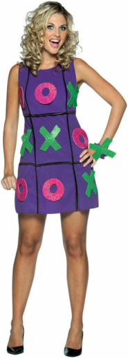 Tic Tac Toe Dress Adult Costume - Click Image to Close