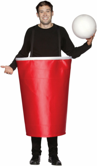 Beer Pong Cup Adult Costume - Click Image to Close