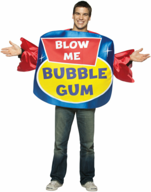 Blow Me Bubble Gum Adult Costume - Click Image to Close