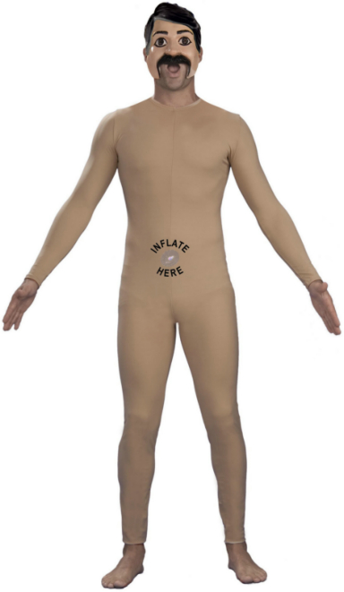 Inflatable Doll (Male) Adult Costume - Click Image to Close