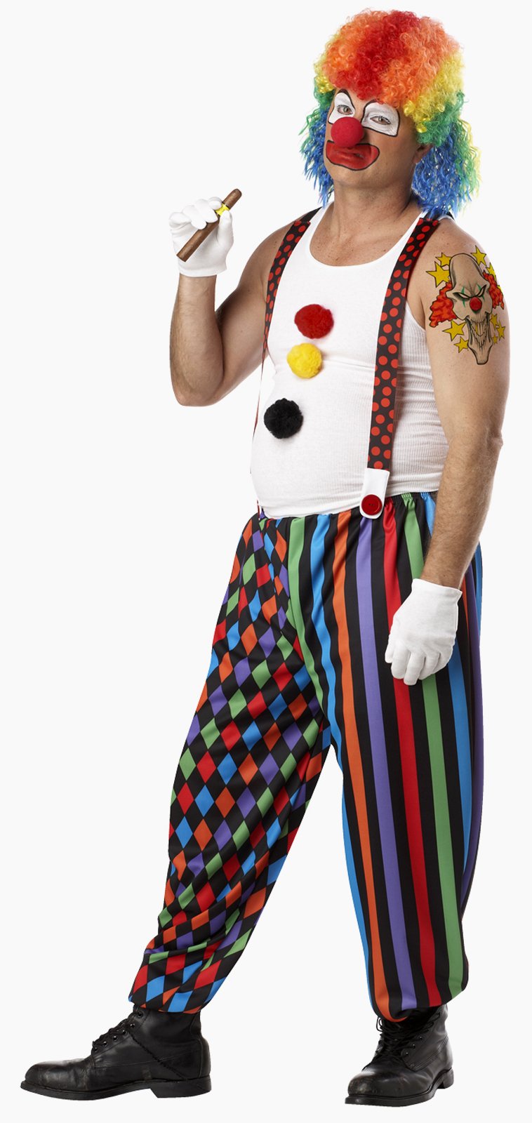 Cranky the Clown Adult Plus Costume - Click Image to Close