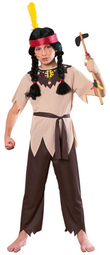 Boys Native American Warrior Costume - Click Image to Close