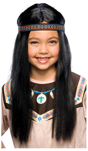 Child Black Pocahontas Wig - Click Image to Close