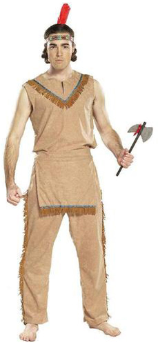 Men's Indian Warrior Costume - Click Image to Close