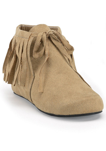 Adult Fringe Indian Shoes - Click Image to Close