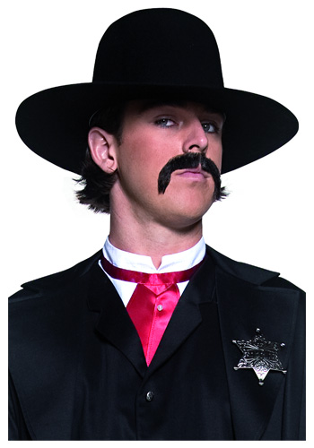 Black Western Sheriff Hat - Click Image to Close