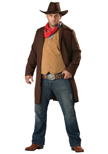 Plus Size Rawhide Cowboy Costume - Click Image to Close