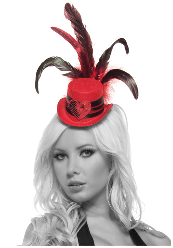 Red Heart Mini Top Hat - Click Image to Close