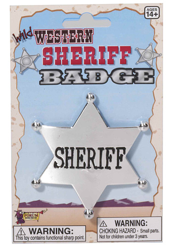 Wild West Sheriff Badge - Click Image to Close