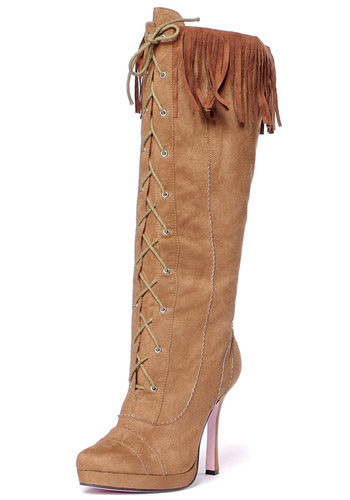 Sexy Suede Fringe Boots