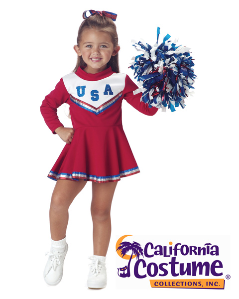 Patriotic Cheerleader Costume for Toddler - Click Image to Close